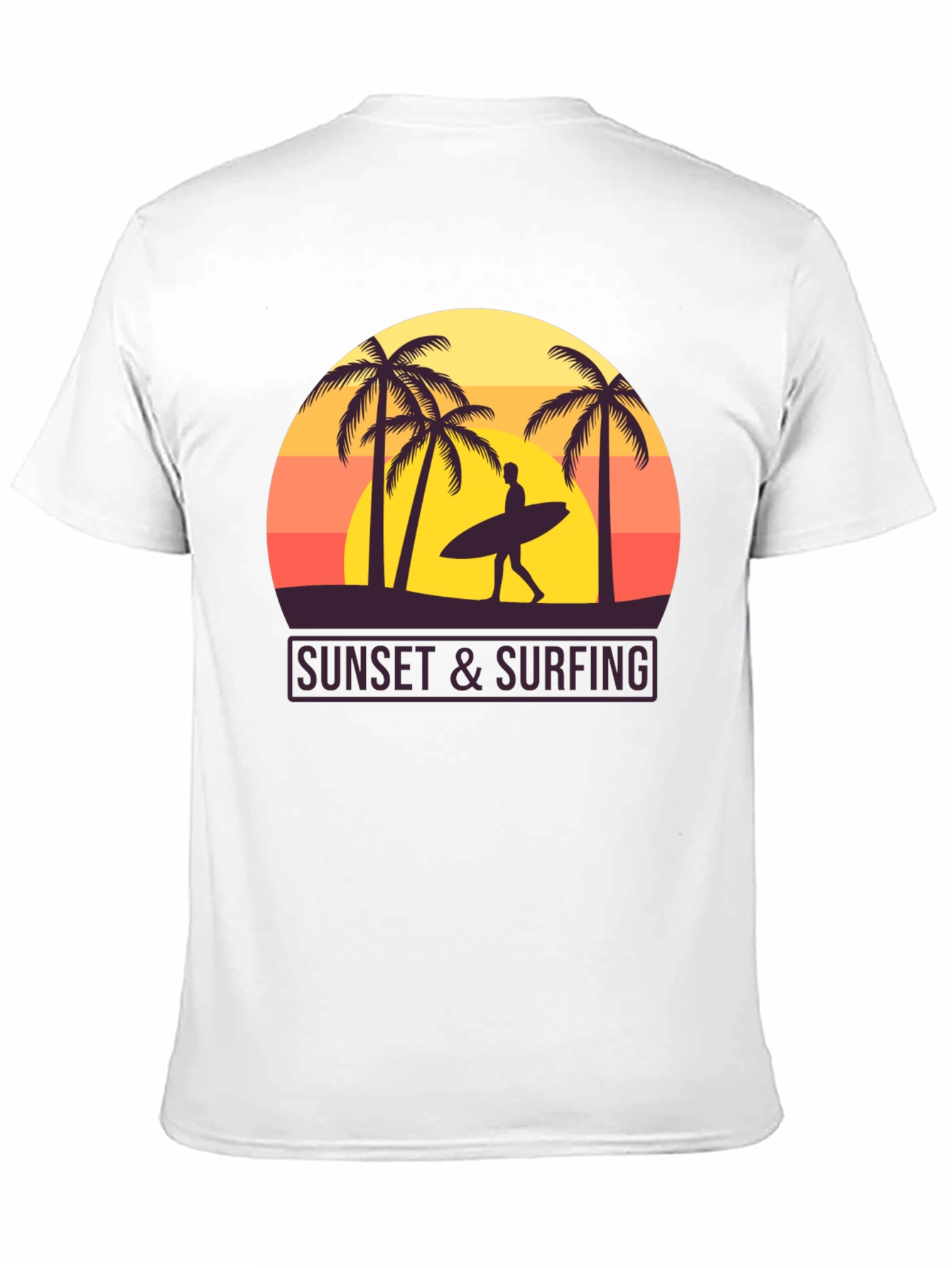 Sunset Surfing Graphic T-Shirt