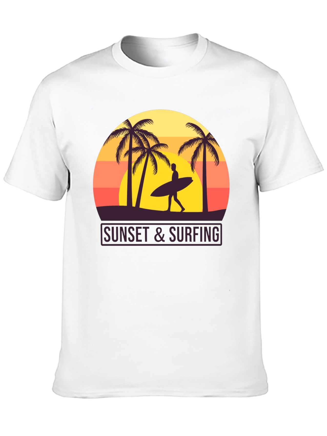 Sunset Surfing Graphic T-Shirt