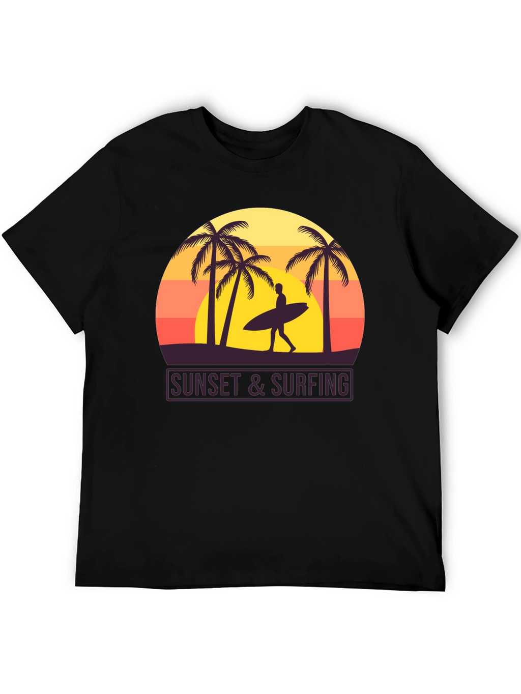 Sunset Surfing Graphic T-Shirt