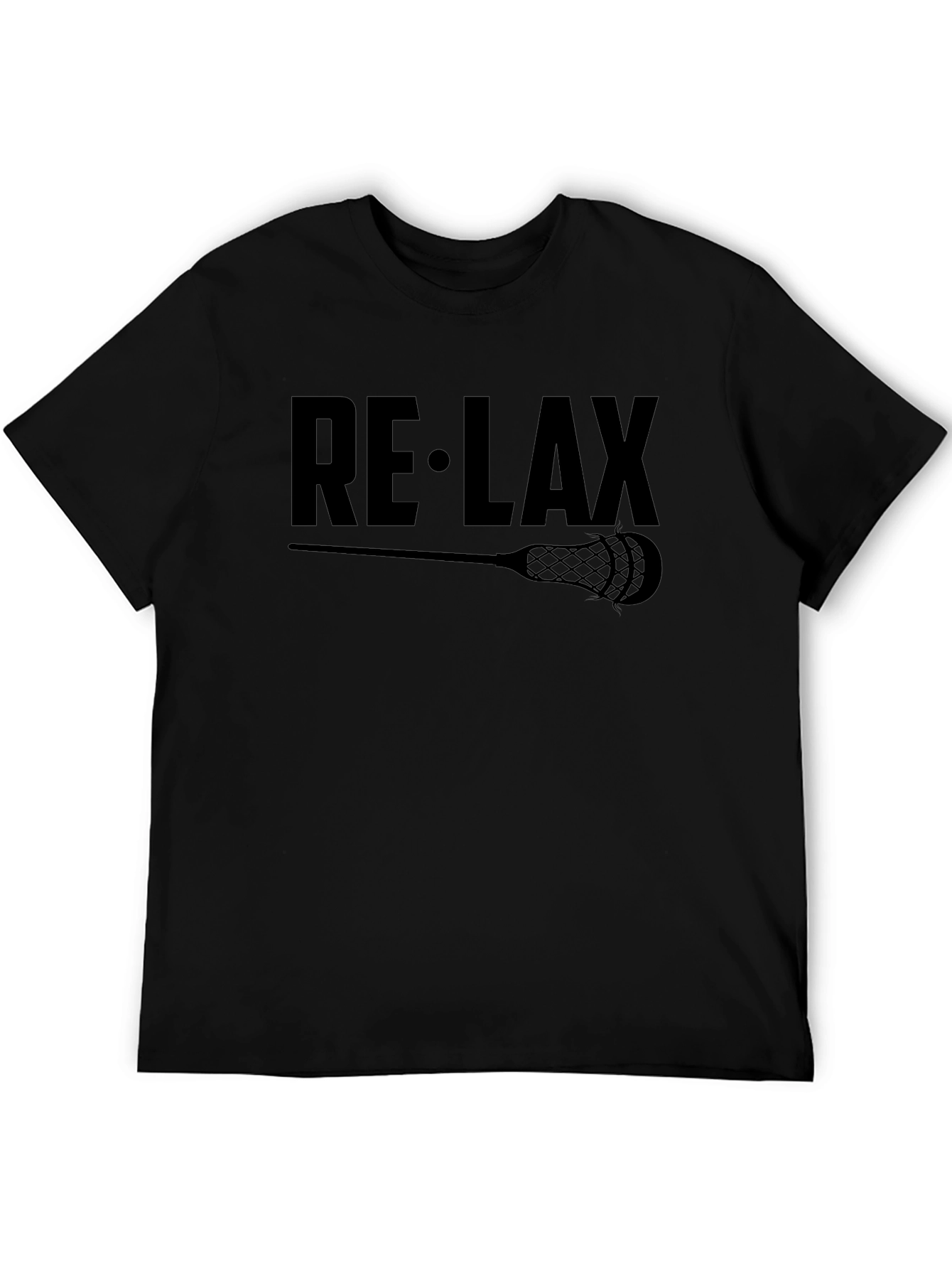 RE-LAX Lacrosse Graphic T-Shirt - Black