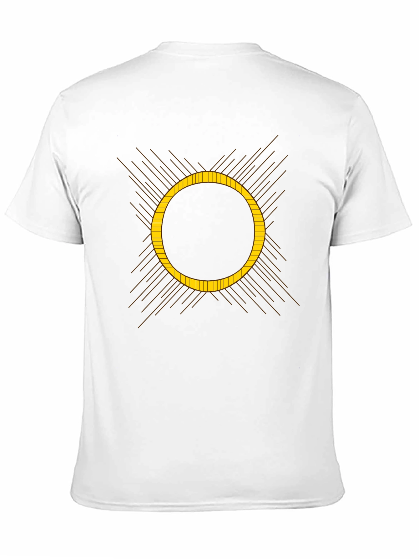 Geometric Eclipse Graphic Black T-Shirt