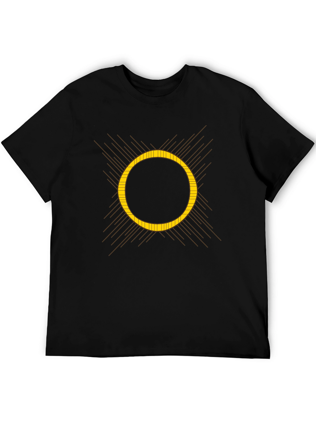 Geometric Eclipse Graphic Black T-Shirt