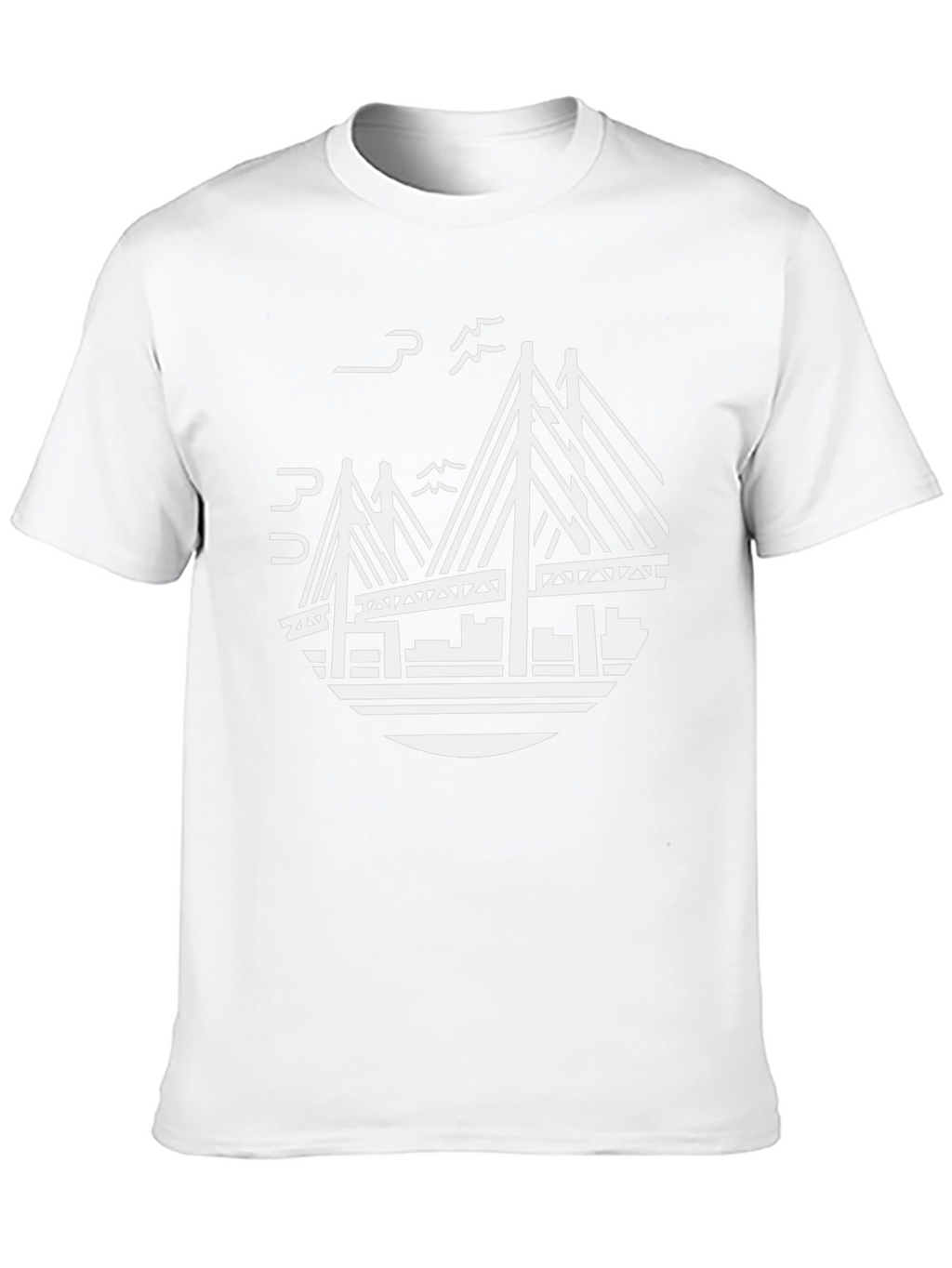 Modern Cityscape Bridge Graphic Tee