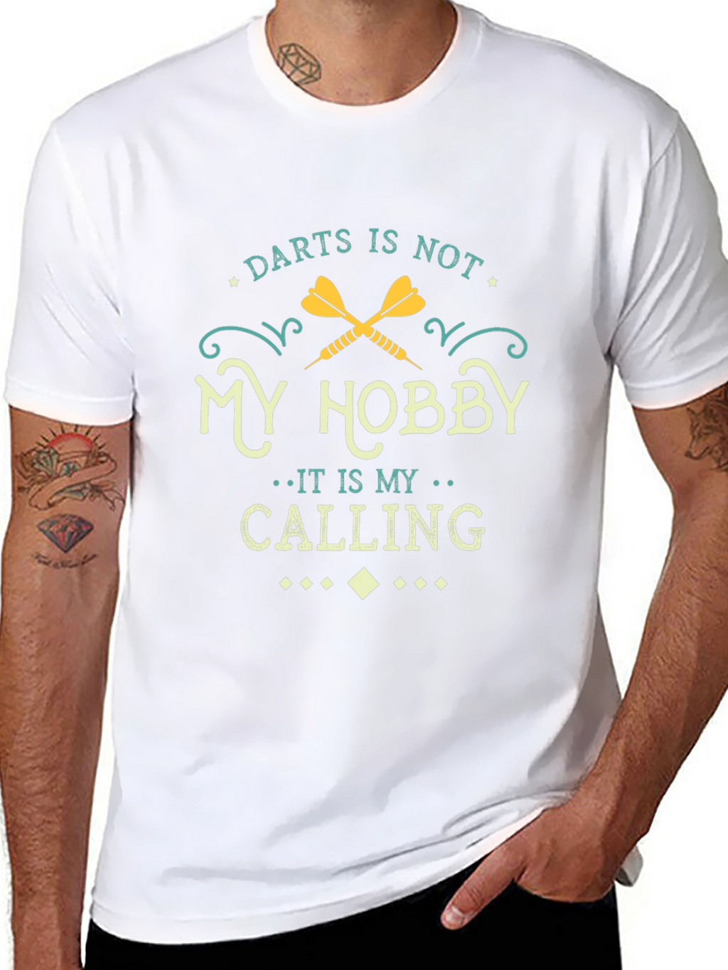 Darts is My Calling Graphic T-Shirt - Black