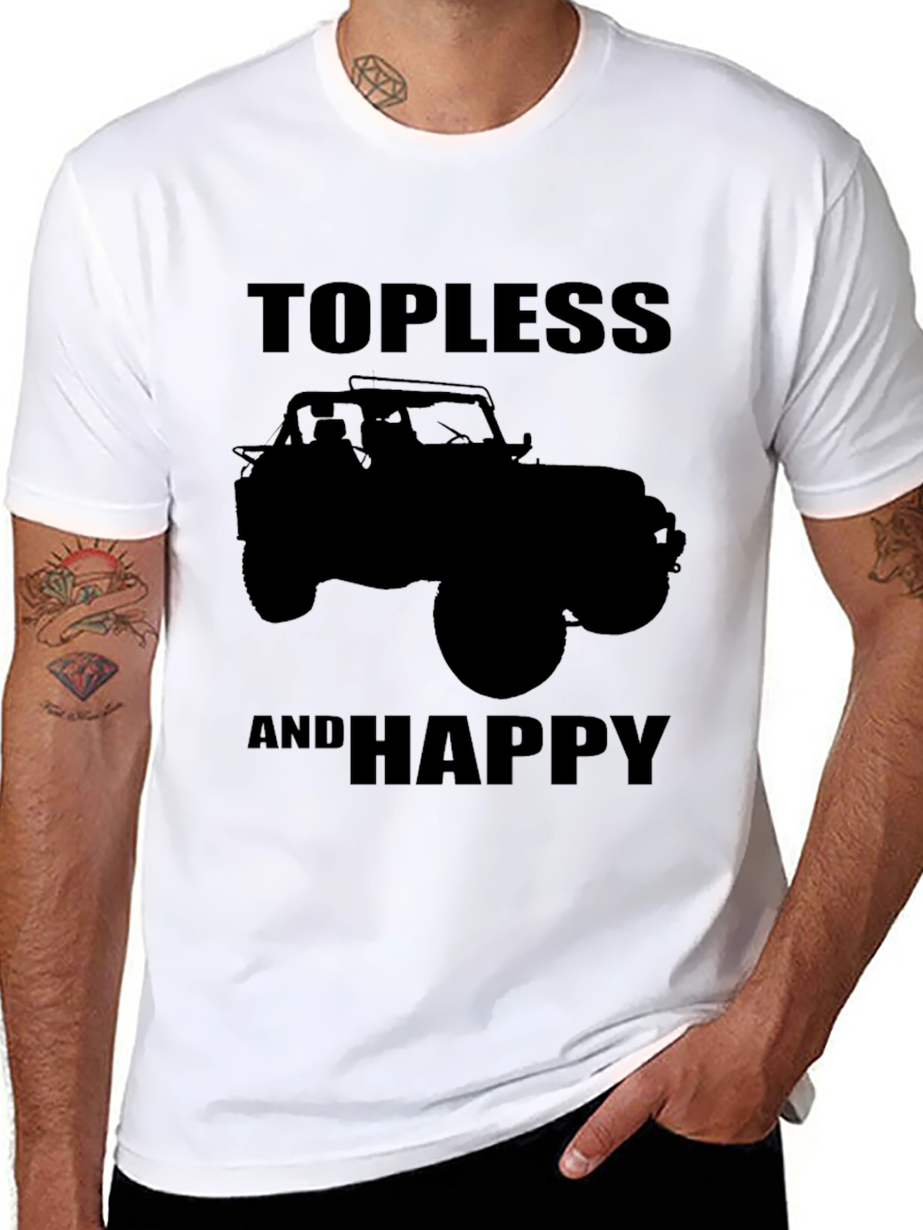 Topless and Happy Jeep T-Shirt