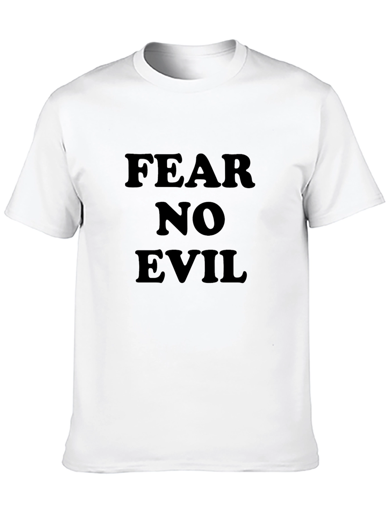 Fear No Evil Black Graphic T-Shirt for Men