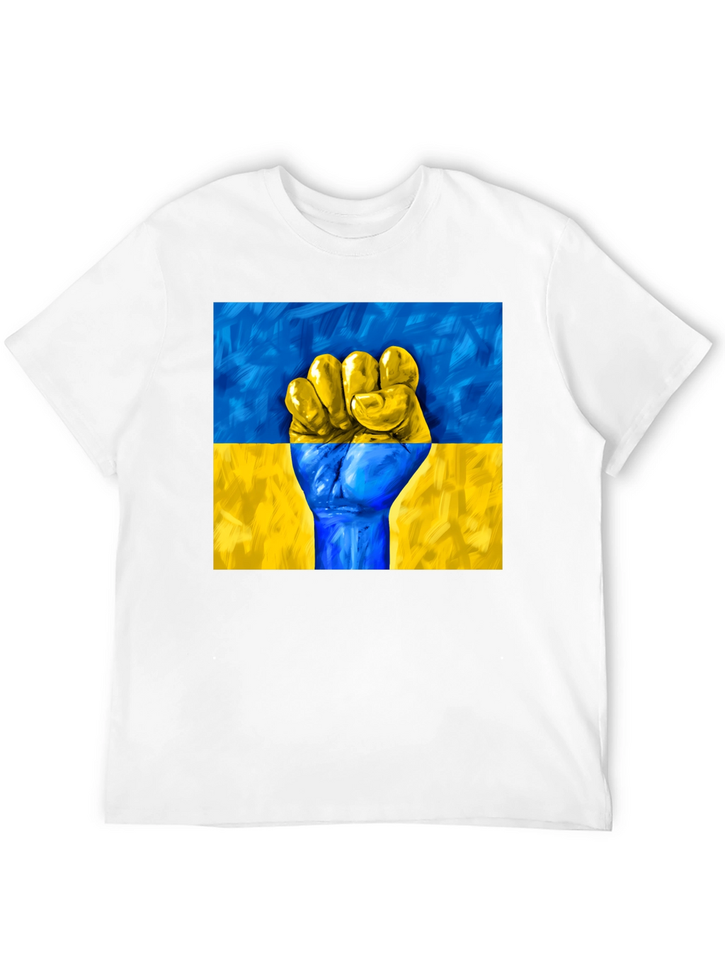 Ukraine Flag Fist T-Shirt - Stand with Ukraine