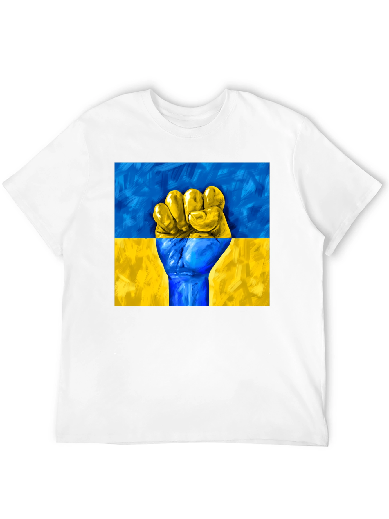 Ukraine Flag Fist T-Shirt - Stand with Ukraine