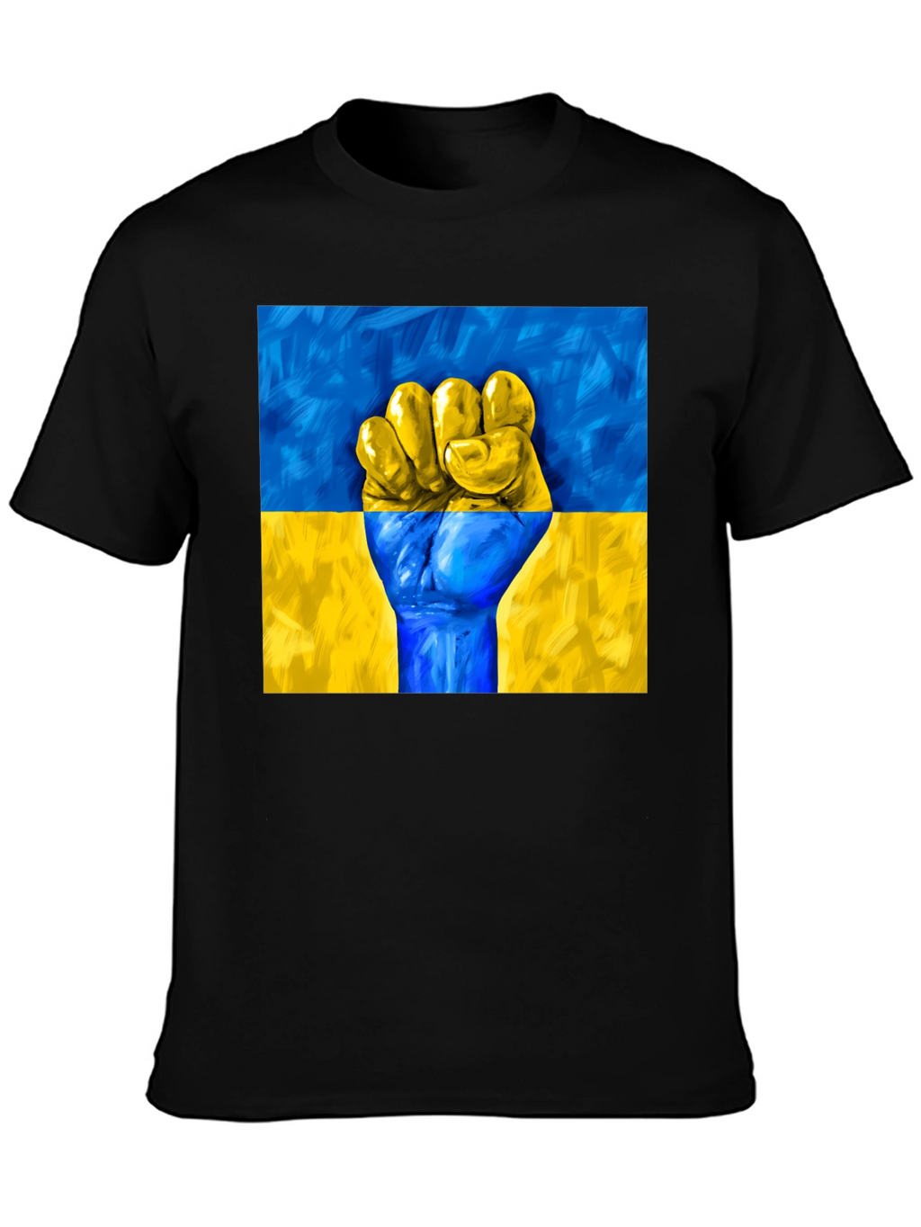 Ukraine Flag Fist T-Shirt - Stand with Ukraine