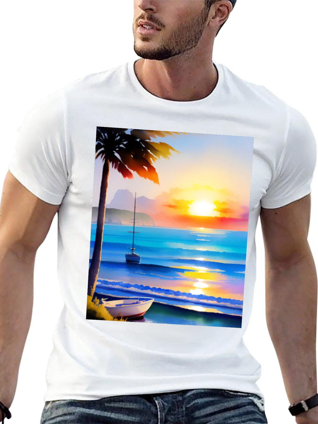 Tropical Sunset Beach T-Shirt