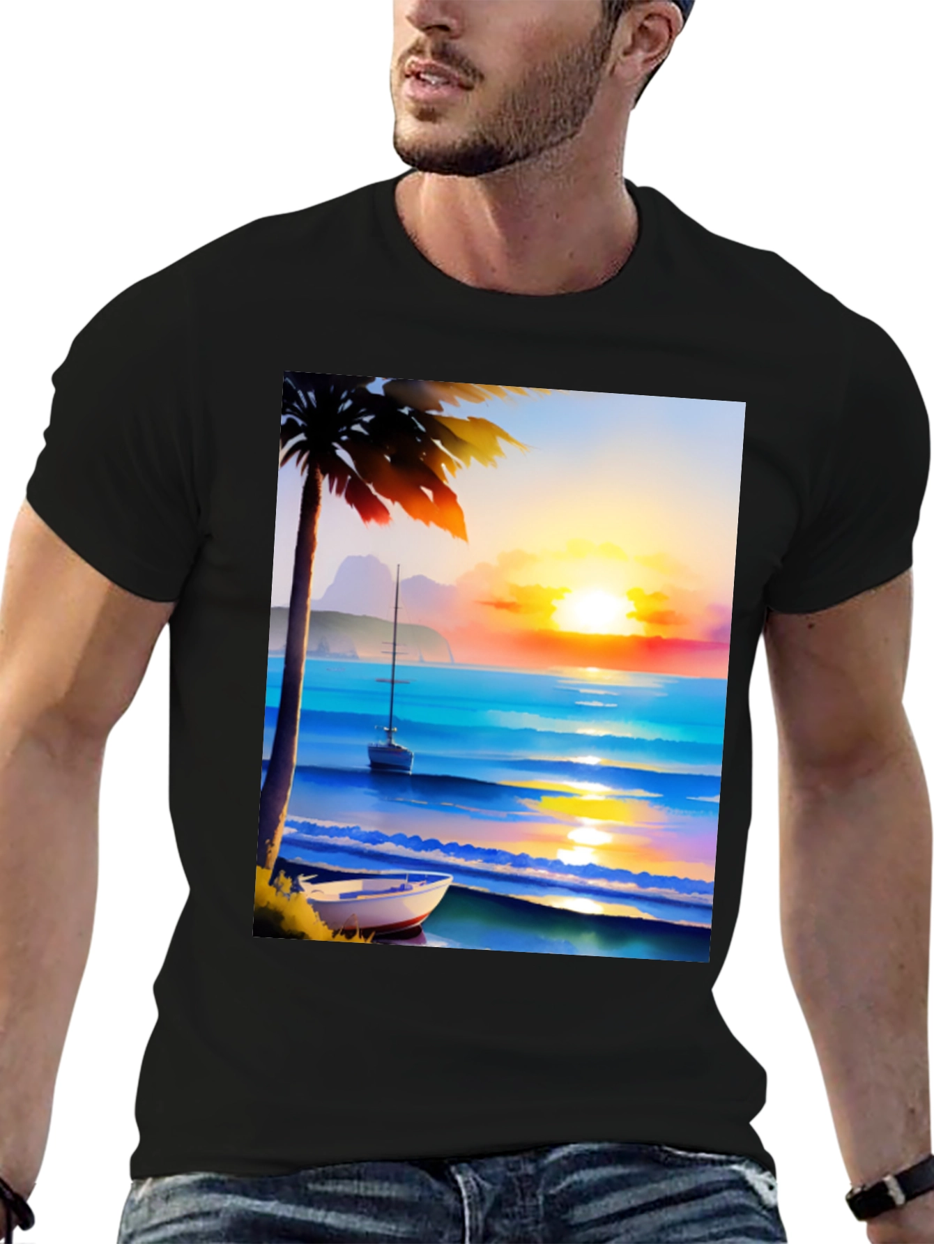 Tropical Sunset Beach T-Shirt