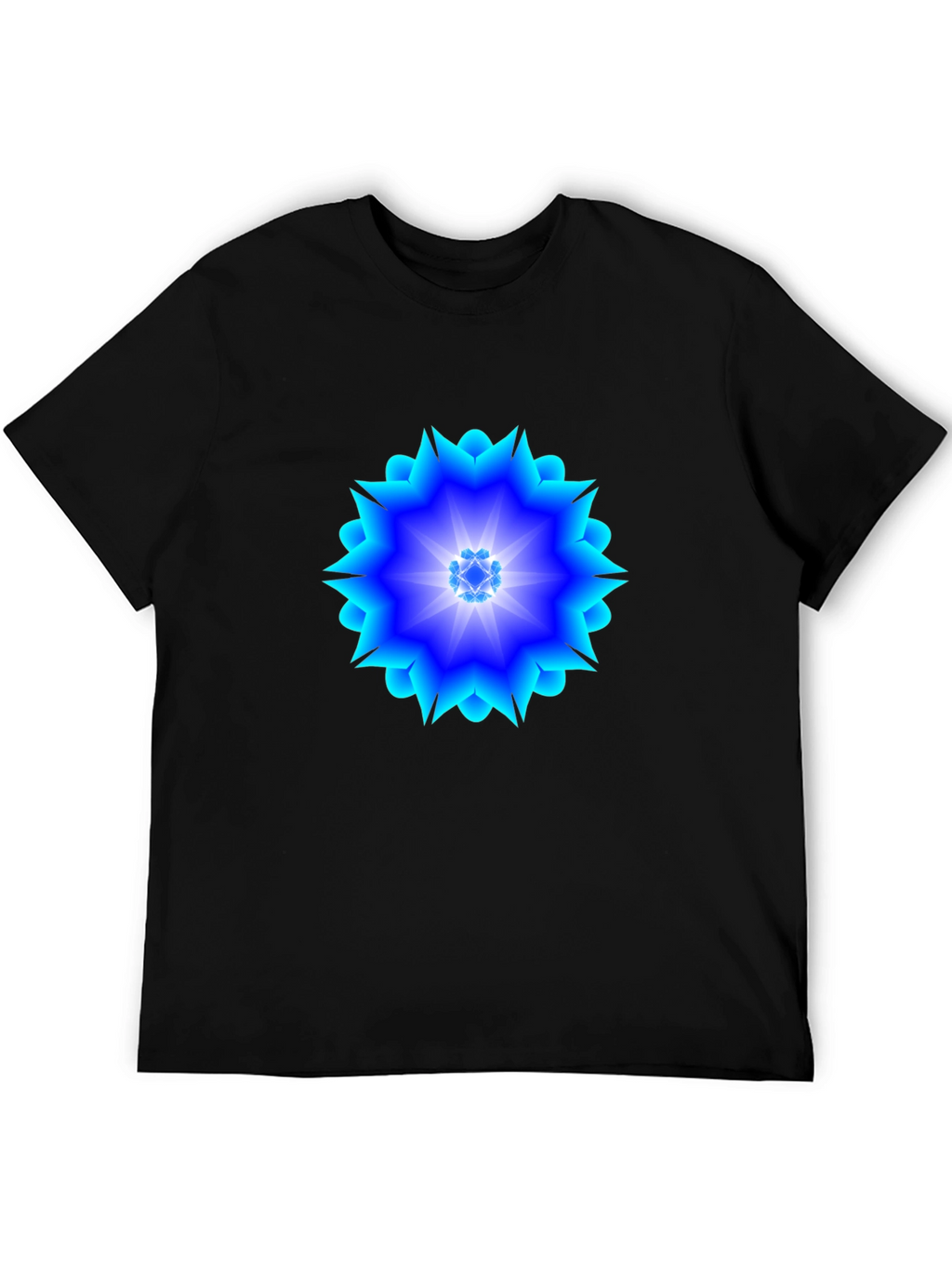Geometric Blue Burst T-Shirt