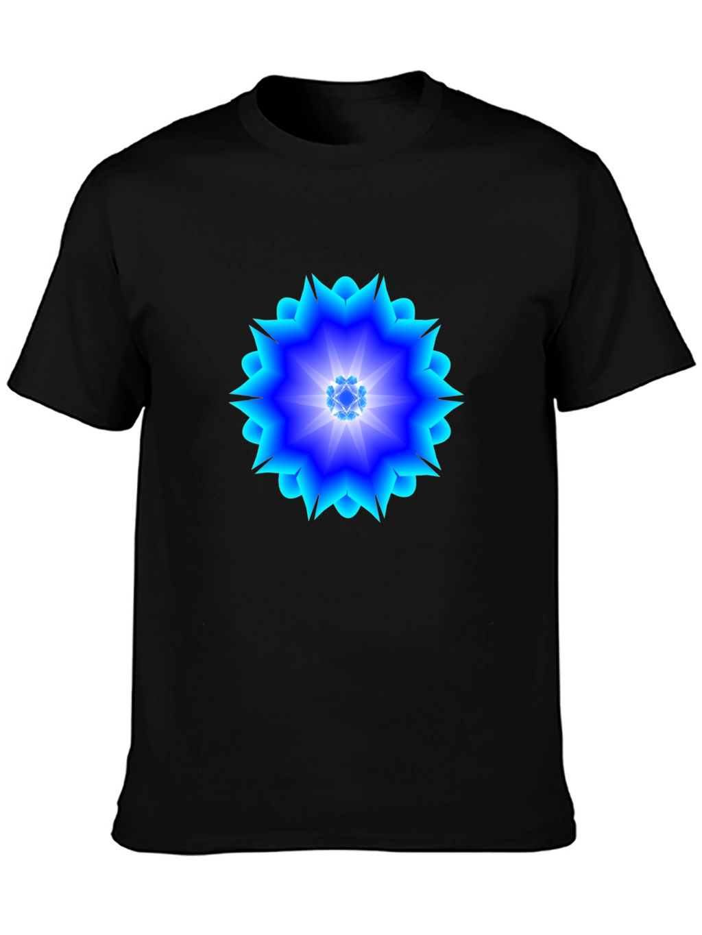 Geometric Blue Burst T-Shirt