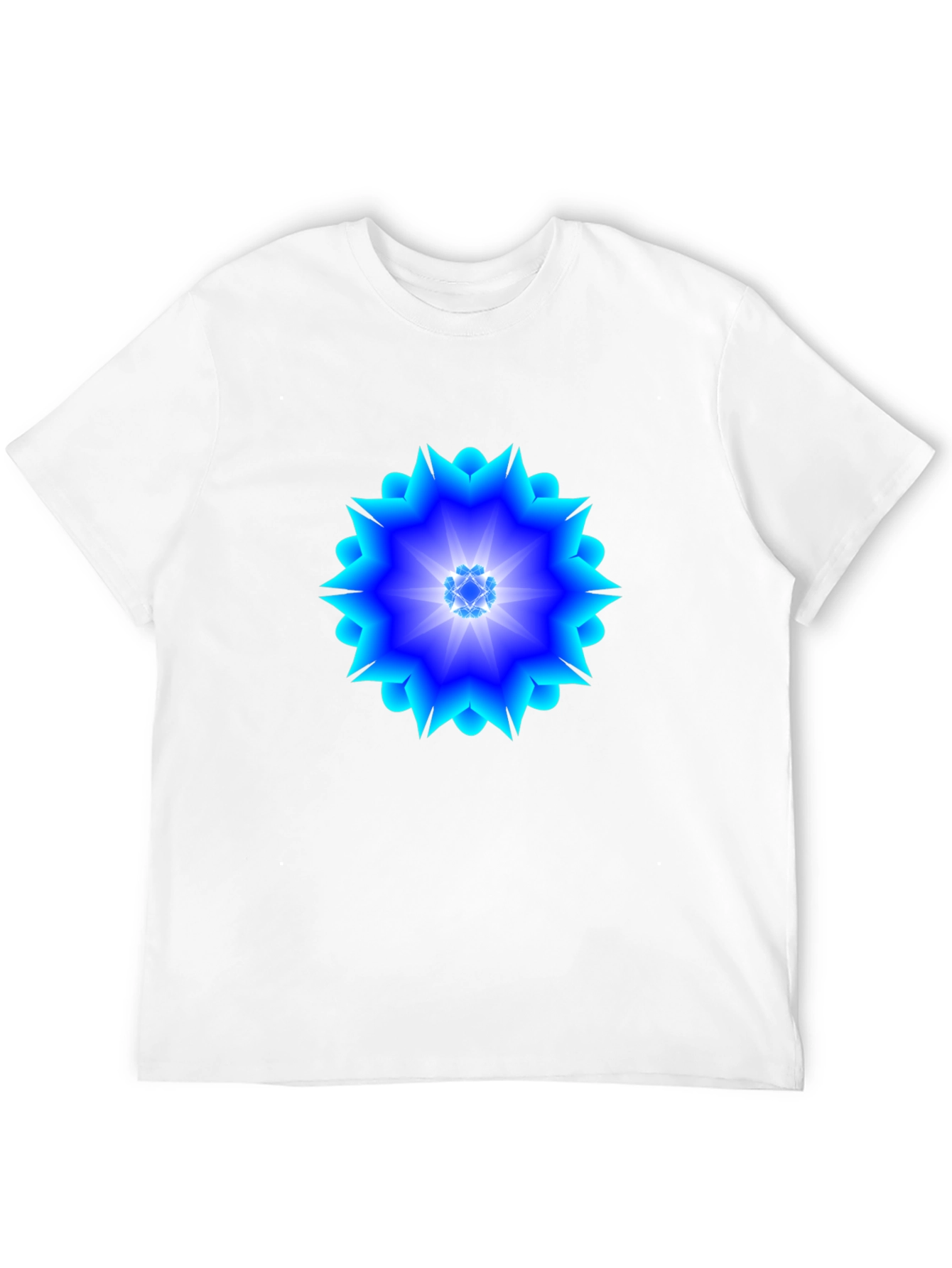 Geometric Blue Burst T-Shirt