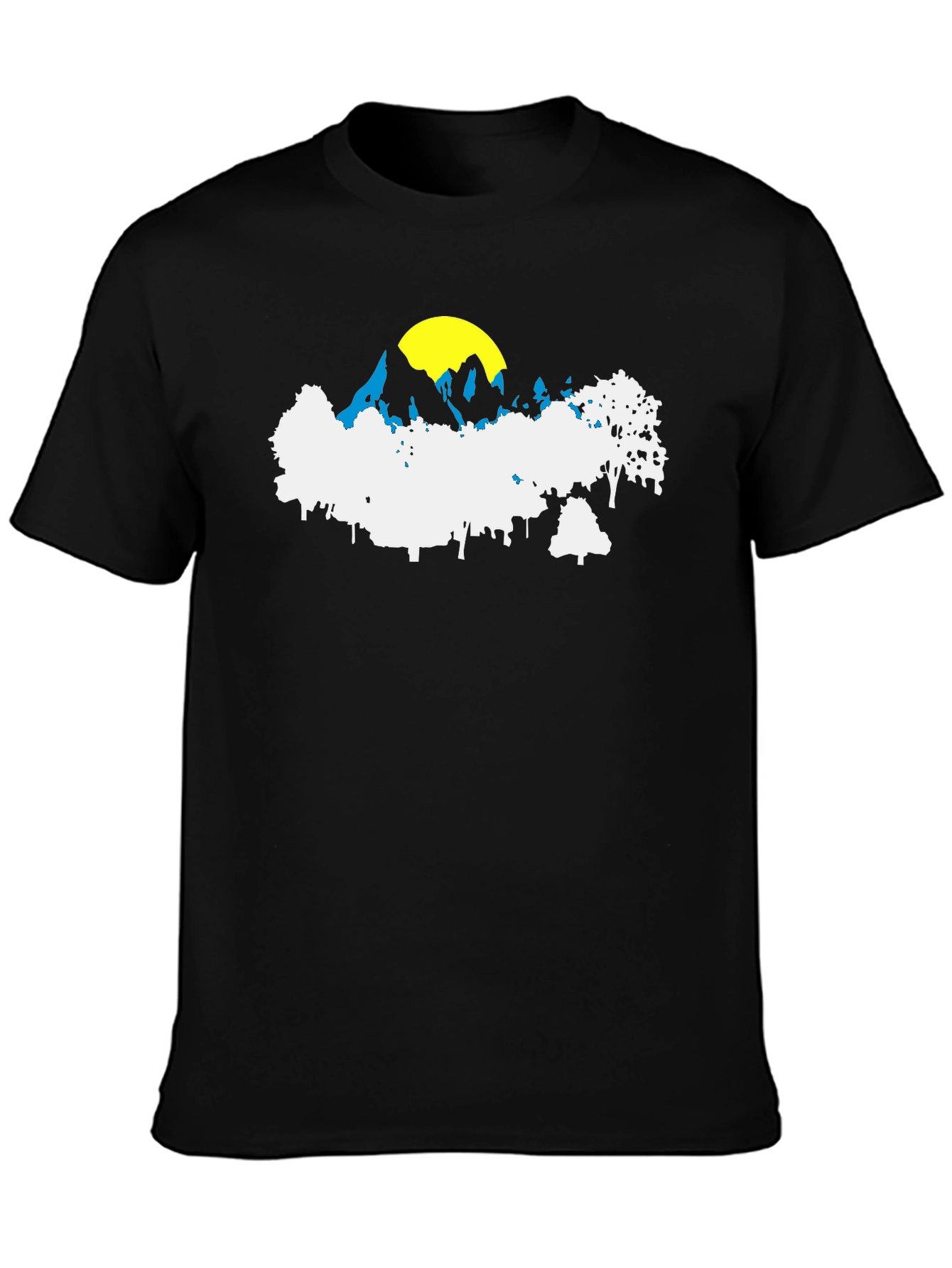 Mountainscape Graphic T-Shirt - Black