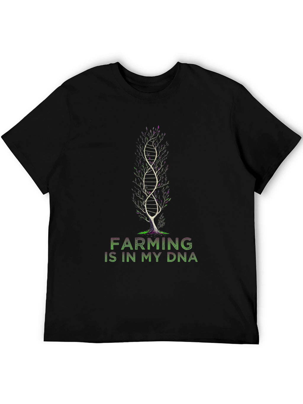 Farming DNA Graphic Tee - Black Cotton Blend
