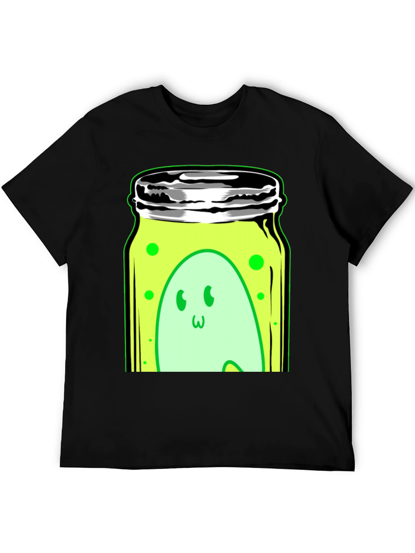 Ghost in a Jar Graphic Tee - Black Cotton Blend