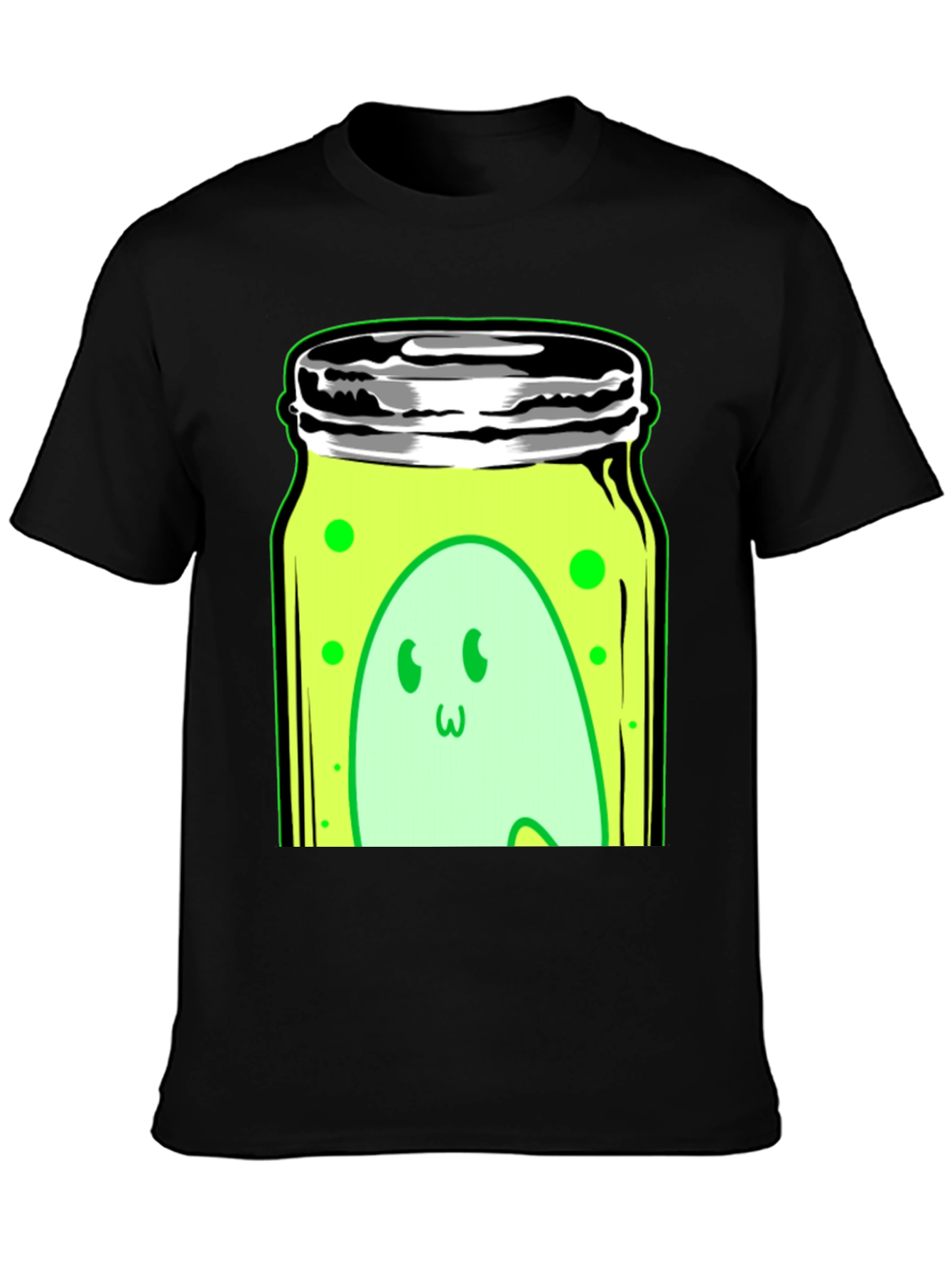 Ghost in a Jar Graphic Tee - Black Cotton Blend