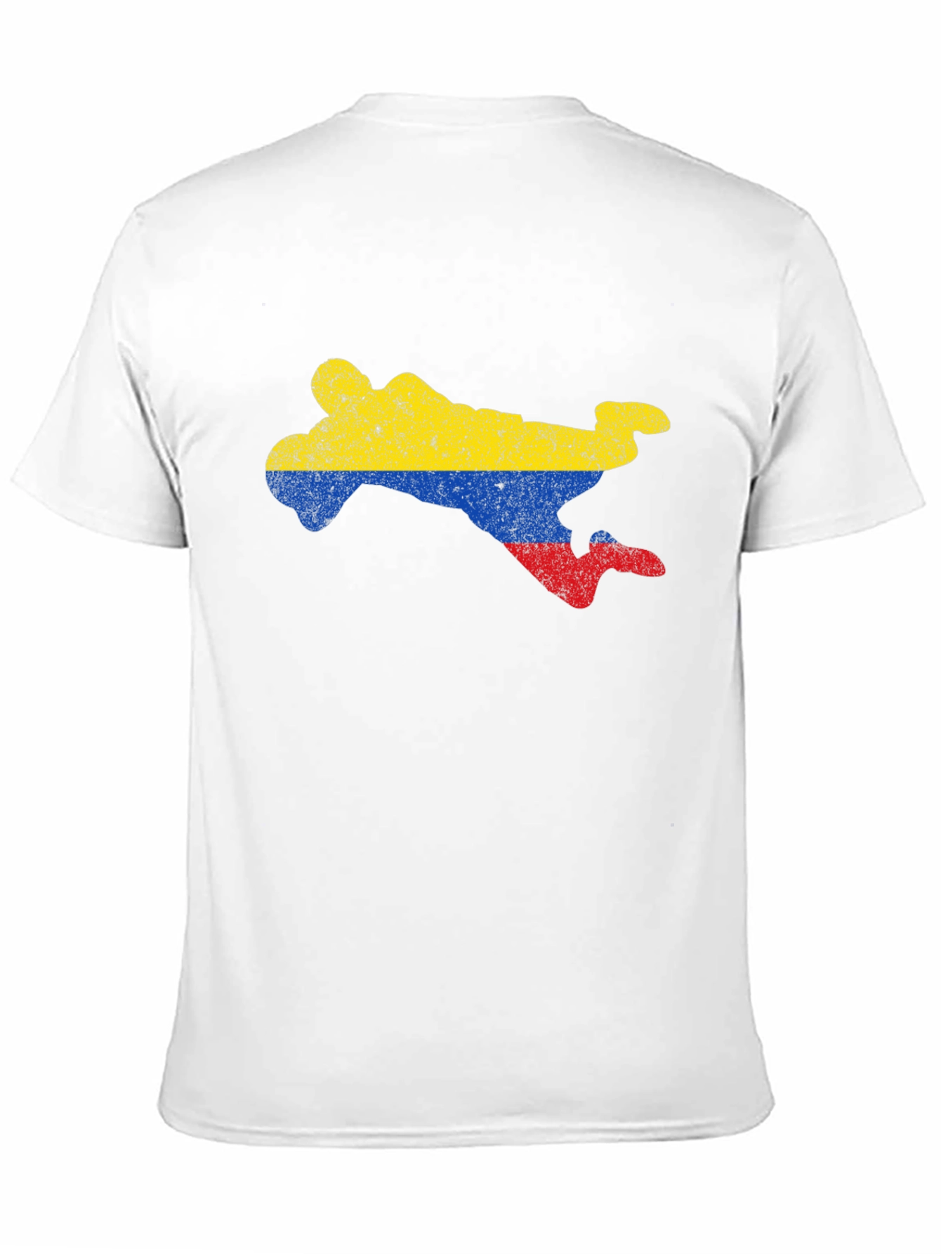 Colombia Flag Silhouette Black T-Shirt