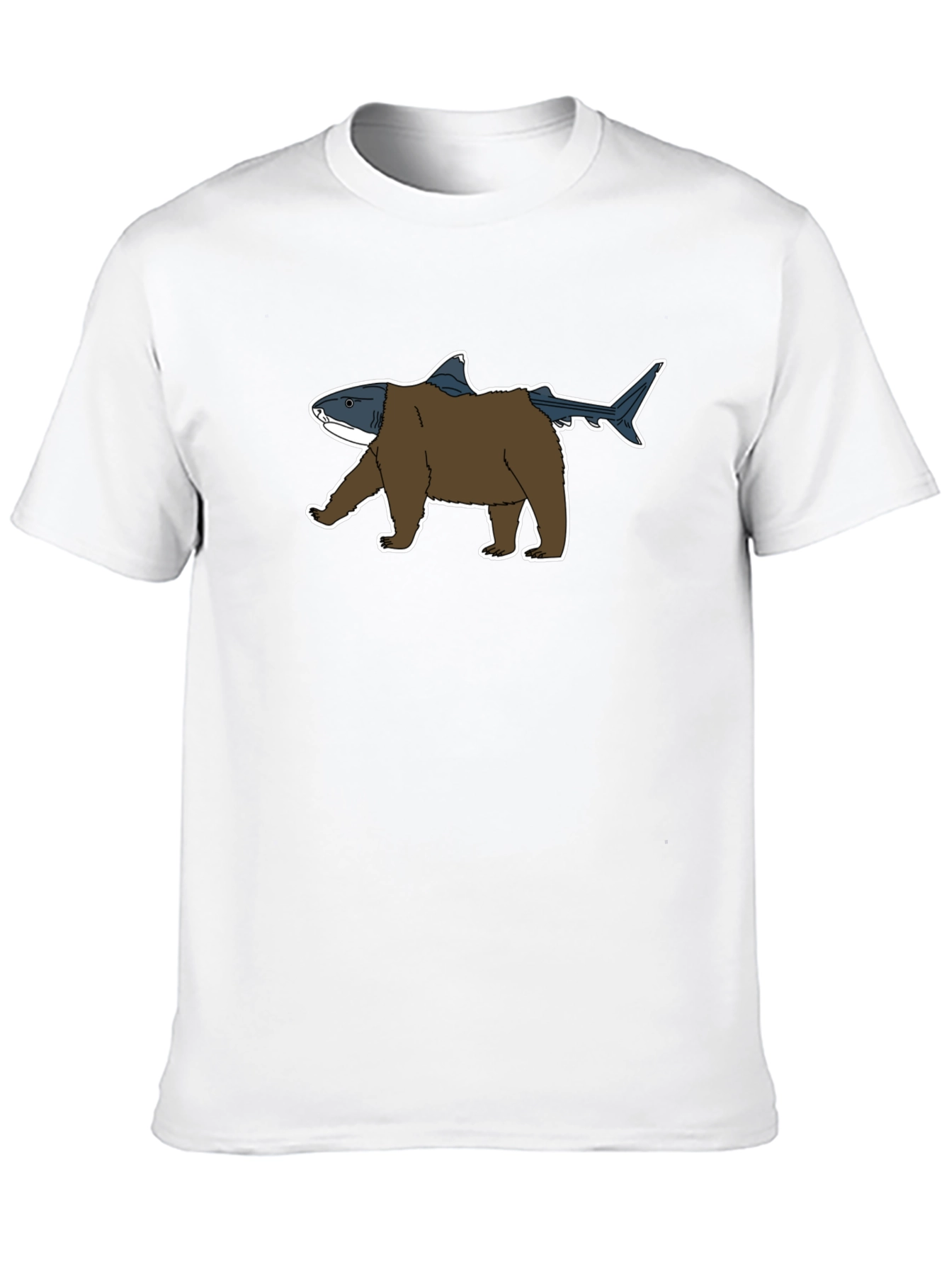 Bear Shark Graphic Tee - Unique Animal Hybrid Design