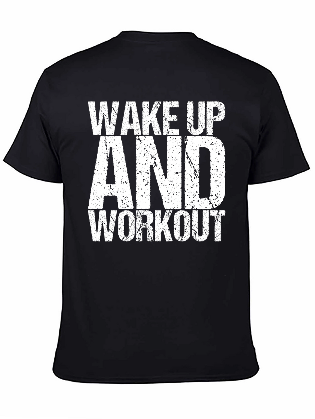 Wake Up and Workout Graphic Tee - Black