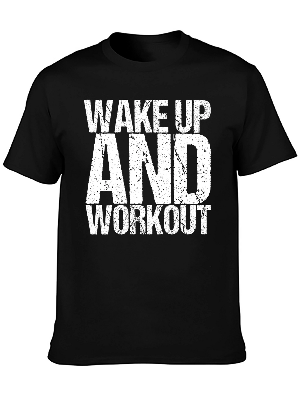 Wake Up and Workout Graphic Tee - Black