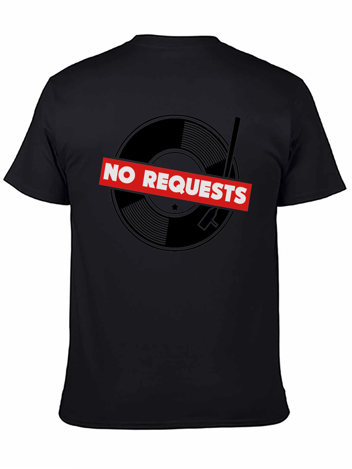 No Requests Vinyl Record Graphic T-Shirt