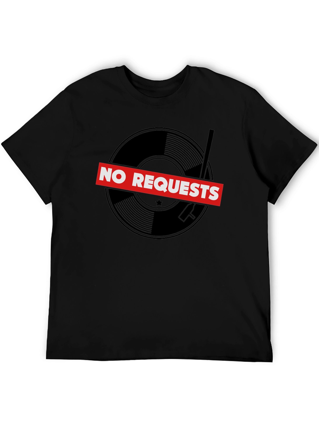 No Requests Vinyl Record Graphic T-Shirt