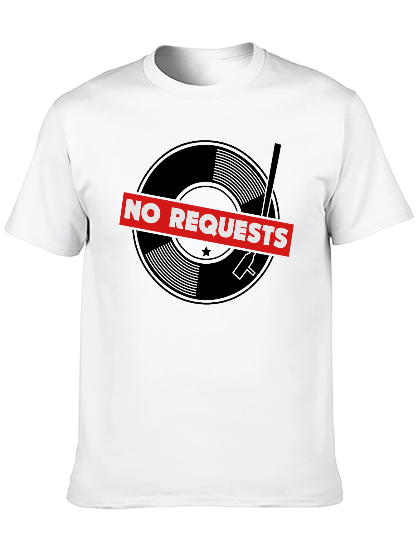 No Requests Vinyl Record Graphic T-Shirt
