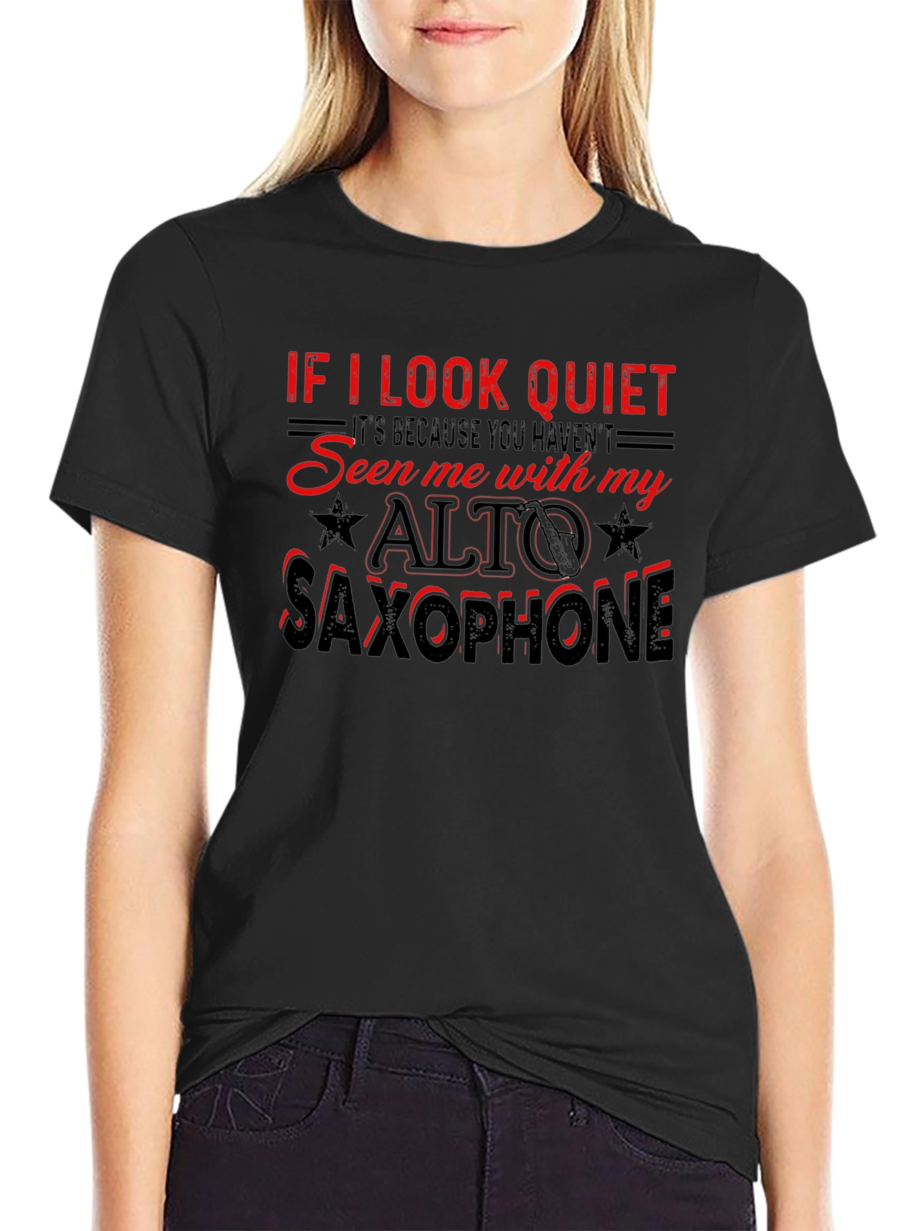 If I Look Quiet Alto Saxophone Graphic T-Shirt