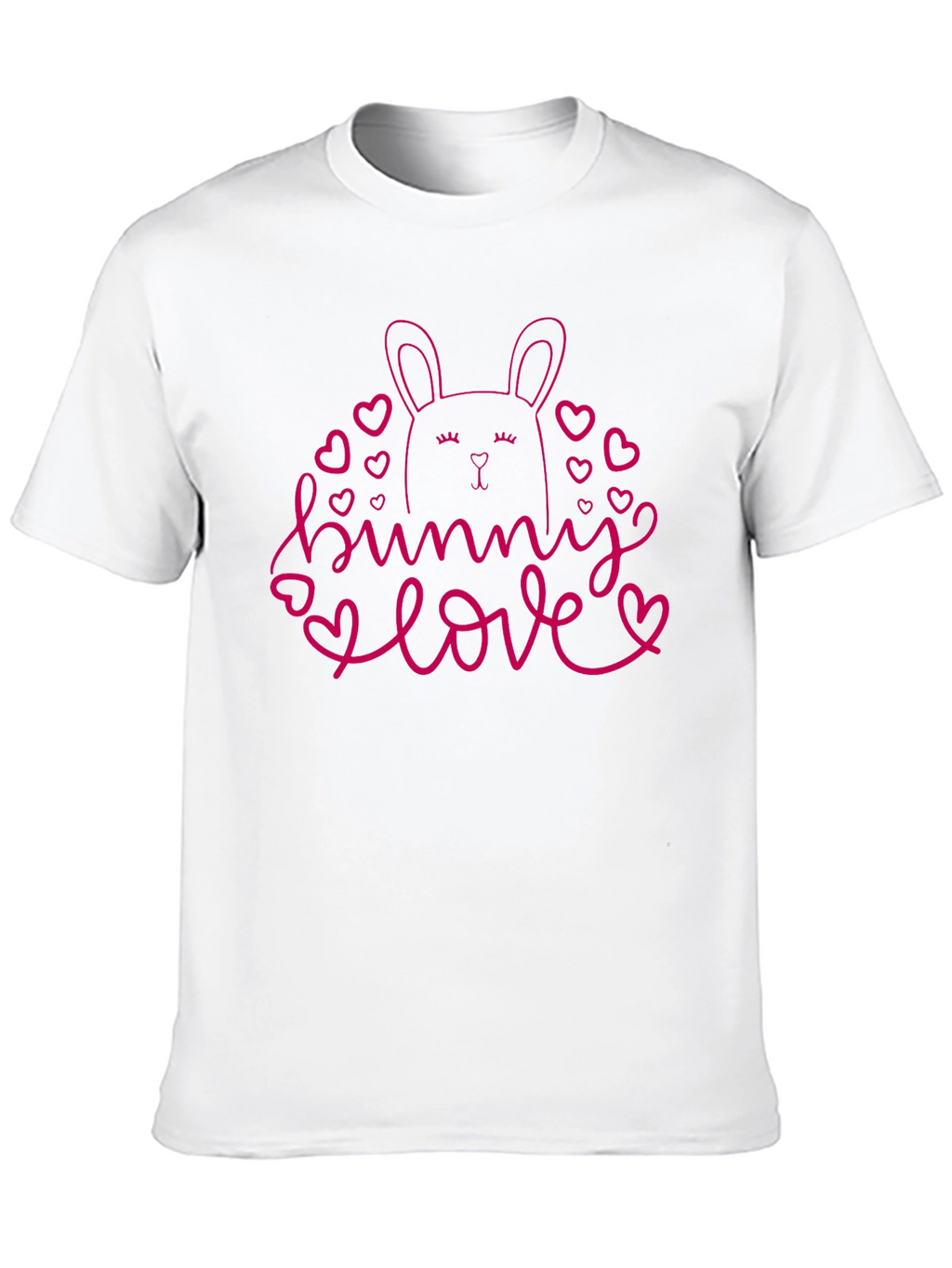 Bunny Love Black T-Shirt Cute Easter