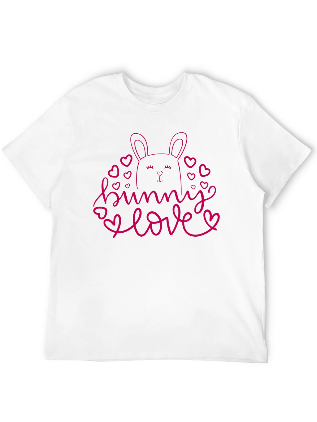 Bunny Love Black T-Shirt Cute Easter