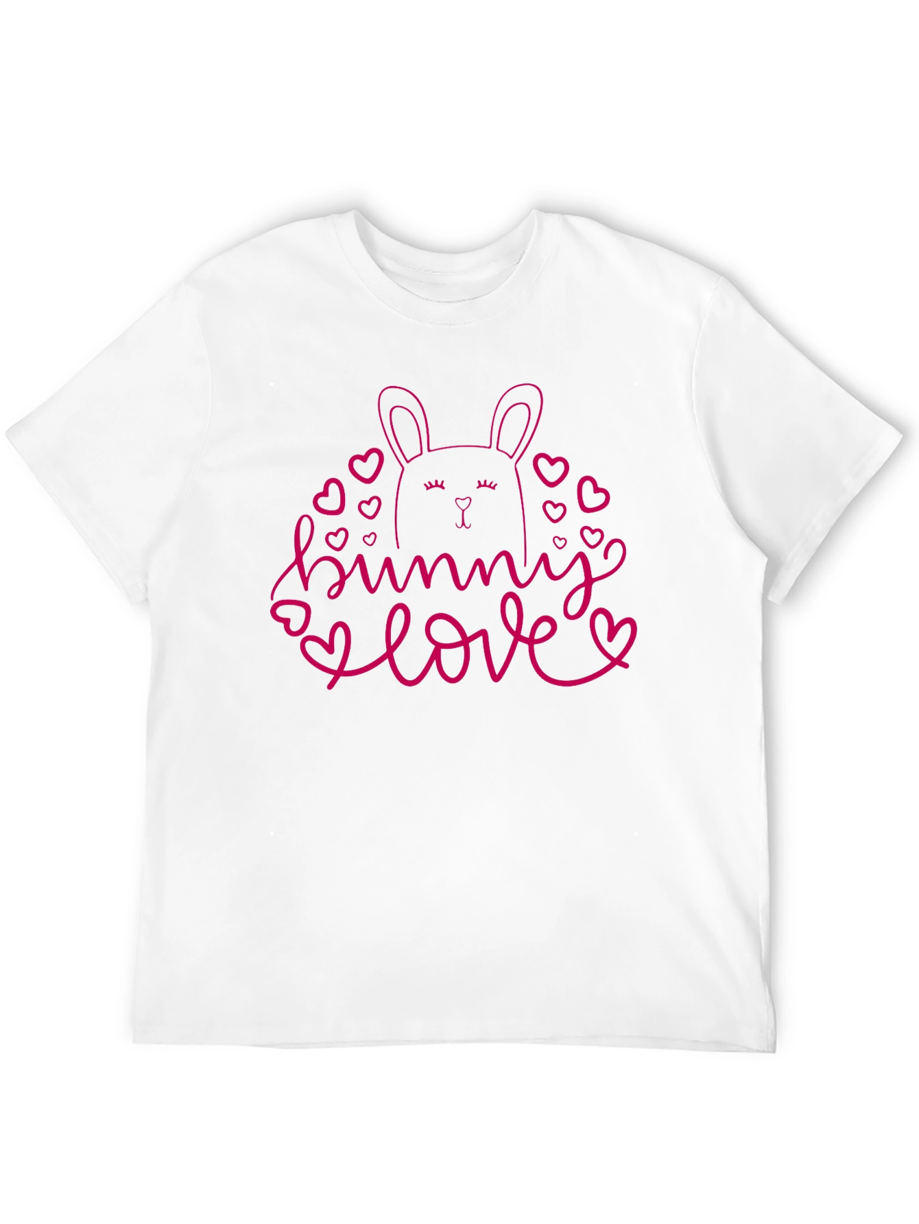 Bunny Love Black T-Shirt Cute Easter