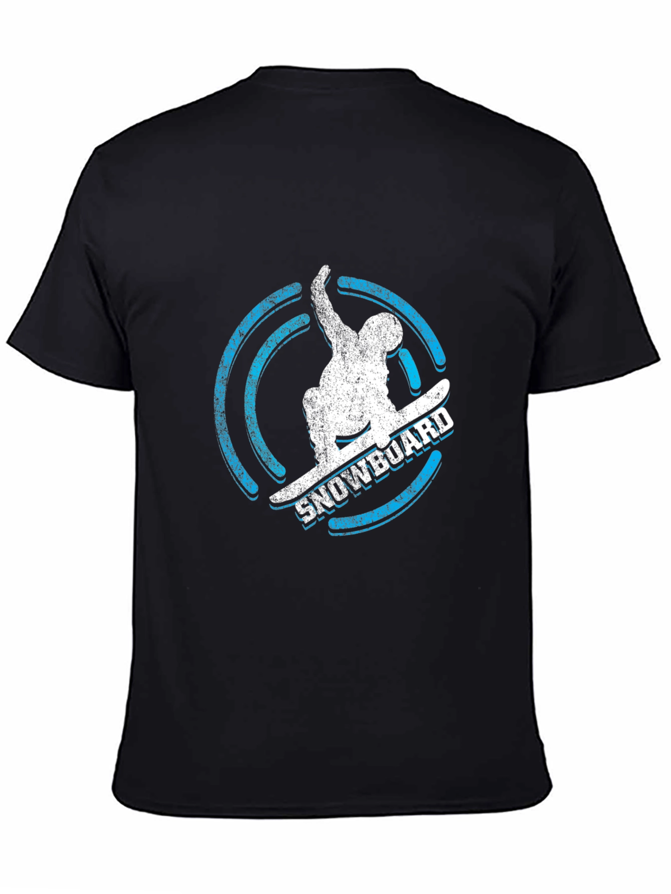 Cool Snowboarder Graphic Tee - Black Cotton T-Shirt