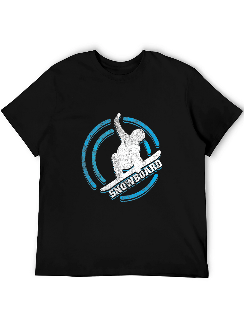 Cool Snowboarder Graphic Tee - Black Cotton T-Shirt