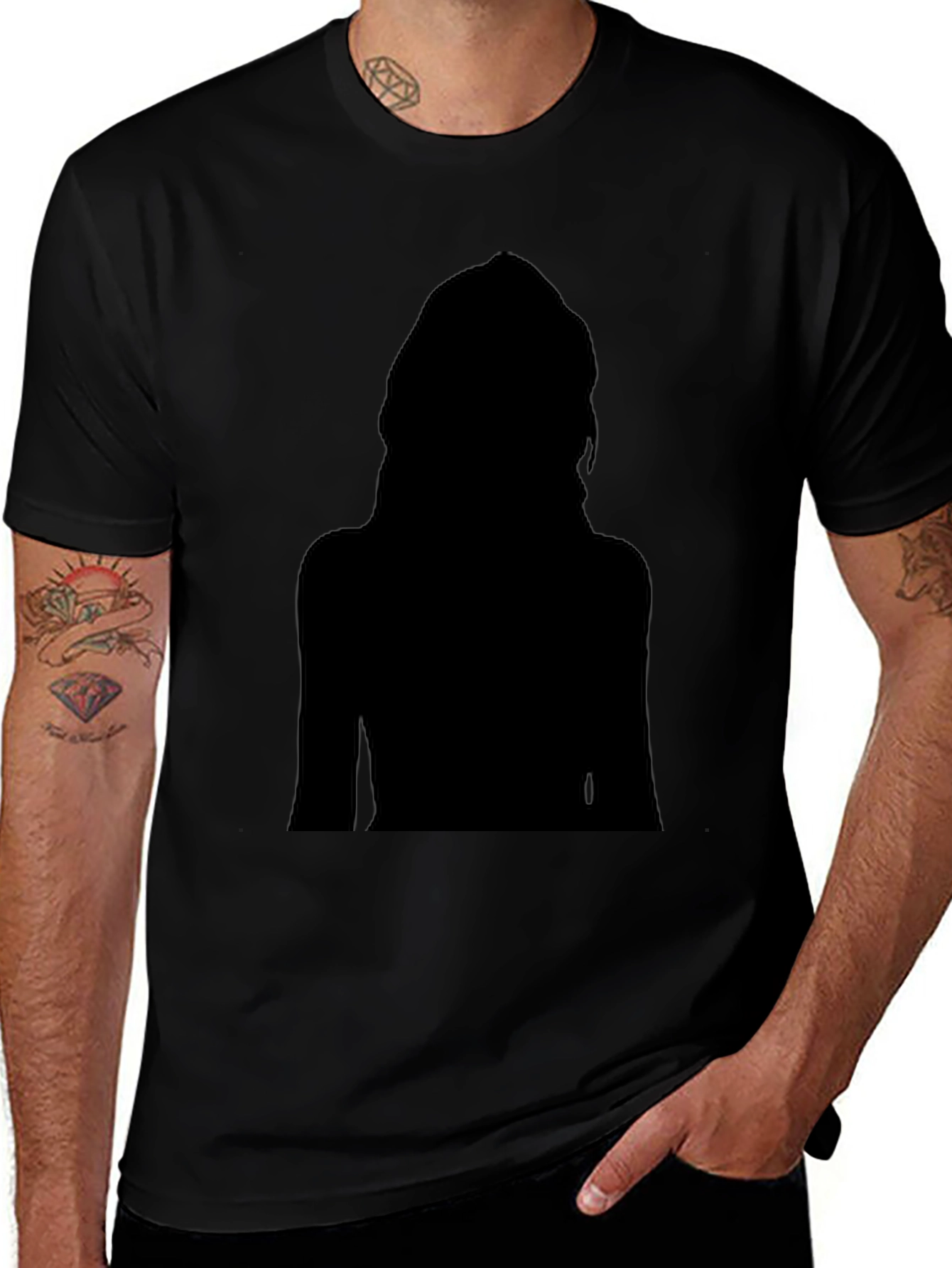 Silhouette Graphic Black T-Shirt