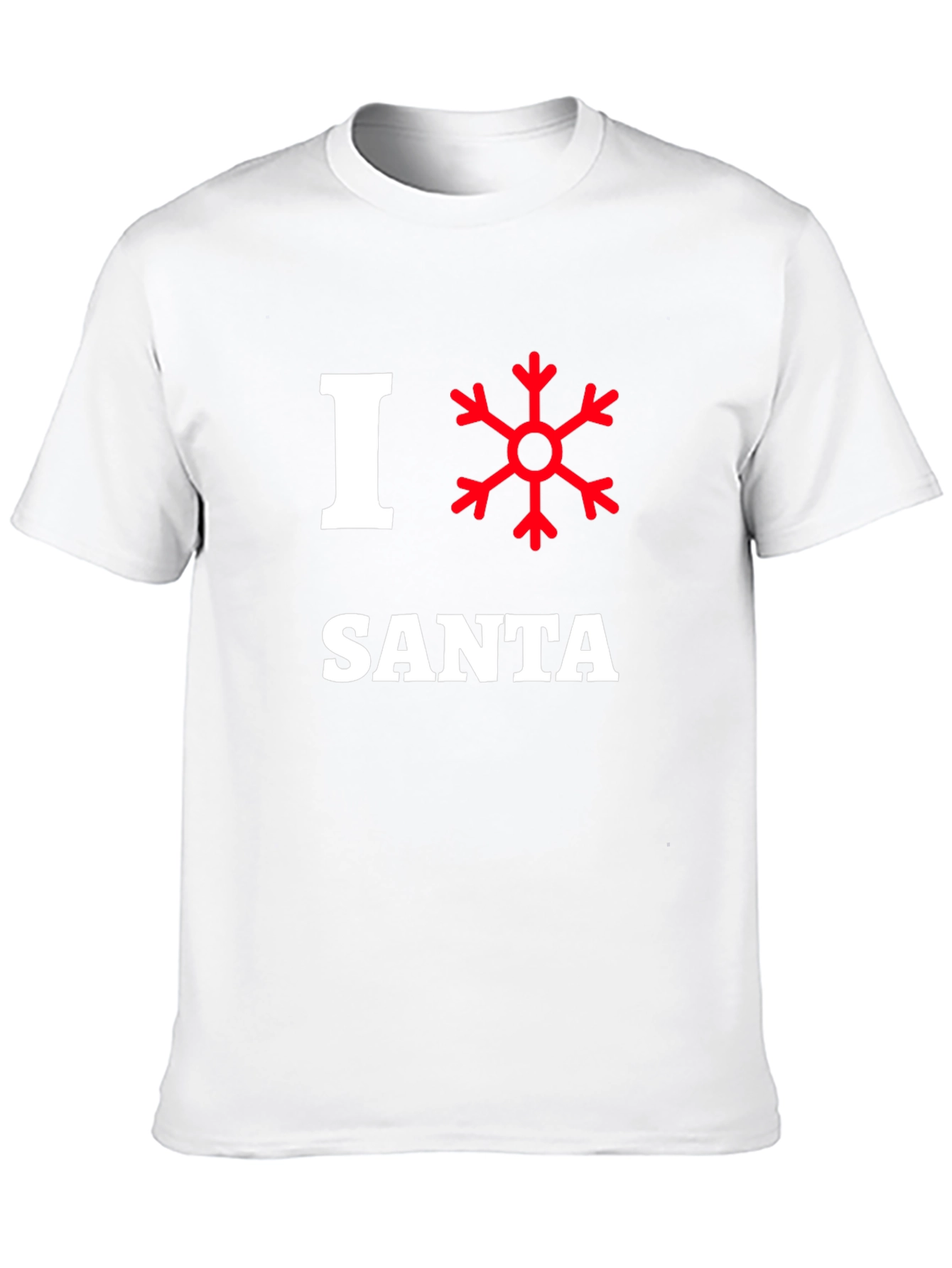 I Love Santa Snowflake Christmas Holiday T-Shirt
