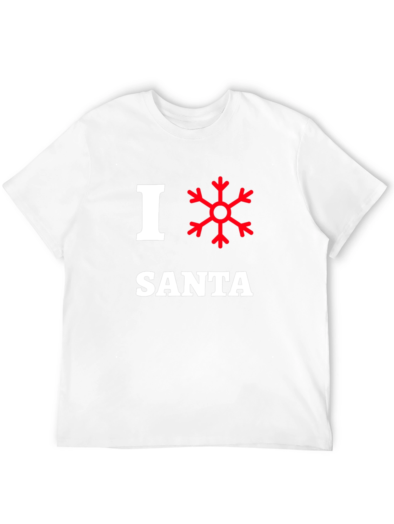 I Love Santa Snowflake Christmas Holiday T-Shirt