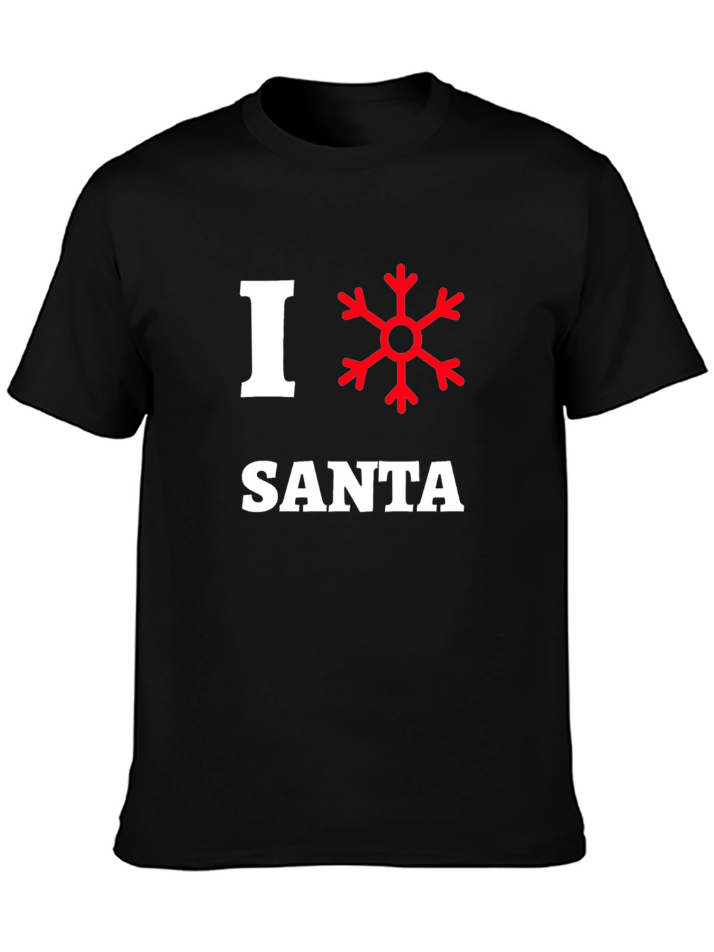I Love Santa Snowflake Christmas Holiday T-Shirt