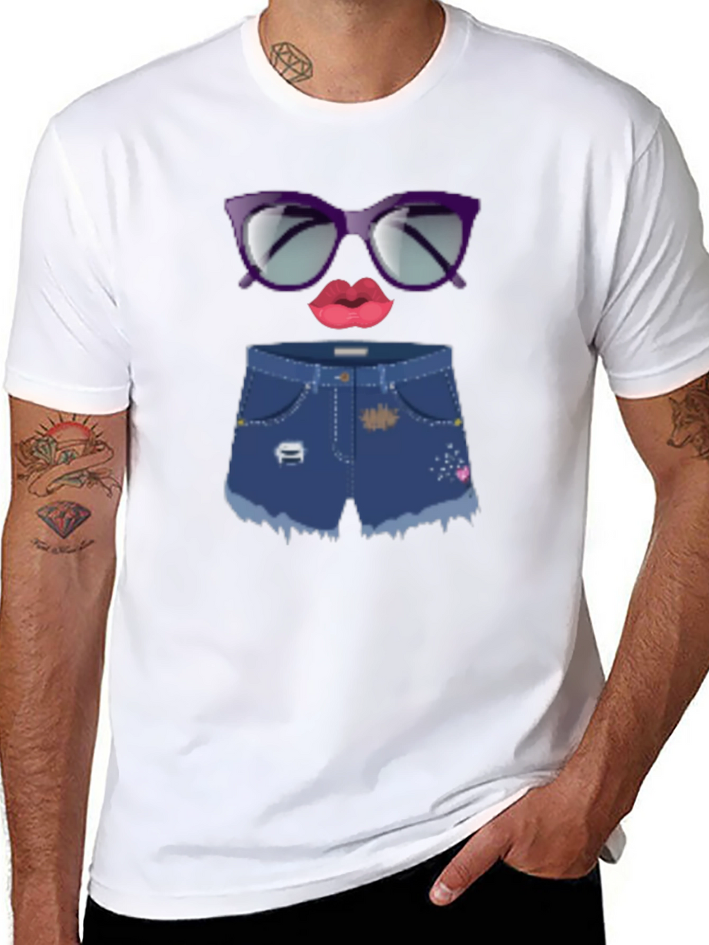 Fun Emoji Face Graphic Tee - Black