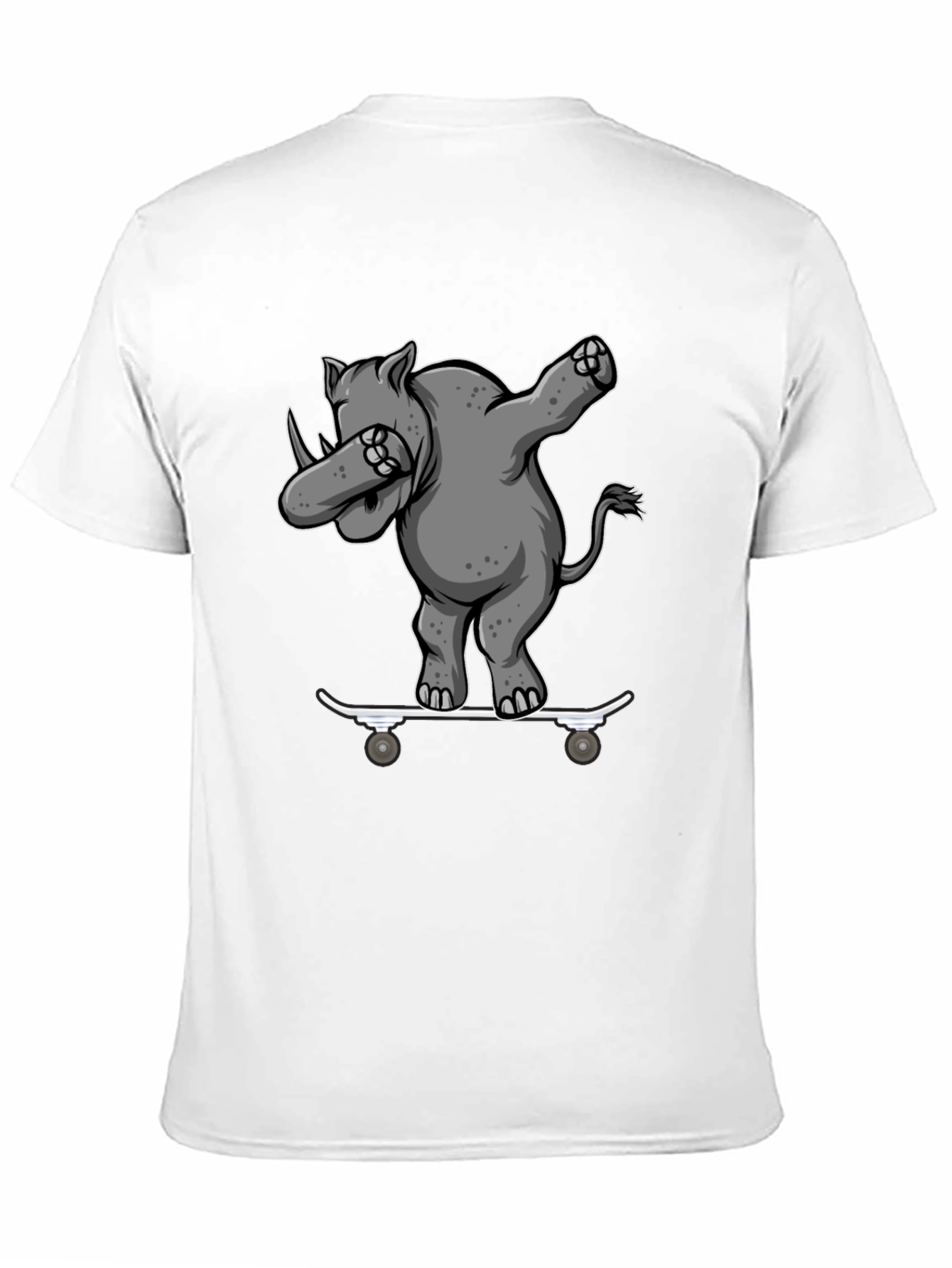Rhino Skater Dab T-Shirt - Cool Animal Tee