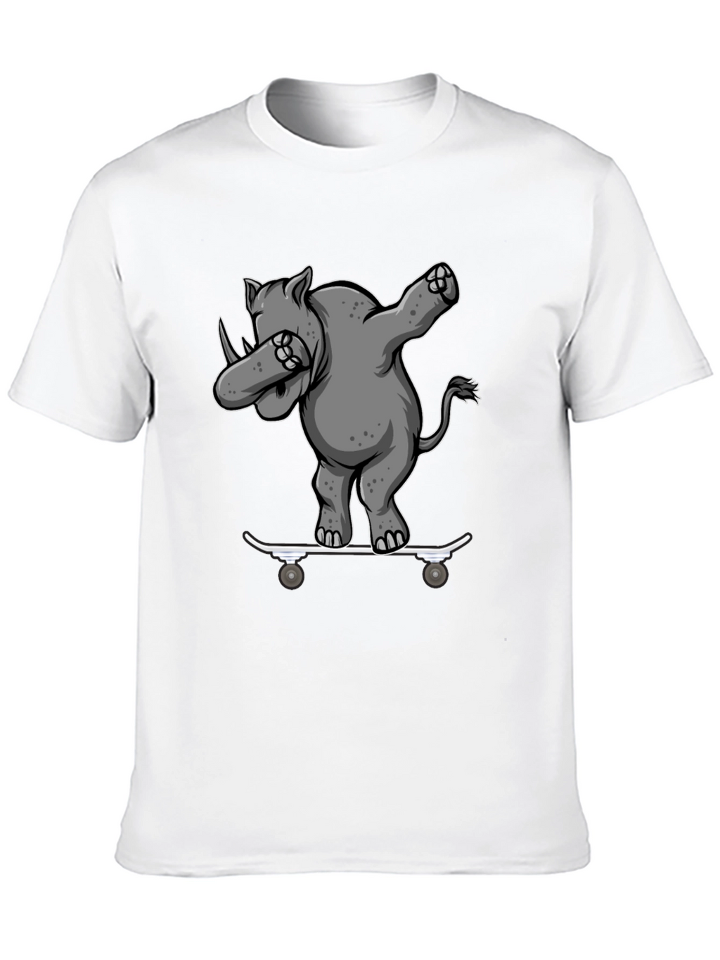 Rhino Skater Dab T-Shirt - Cool Animal Tee