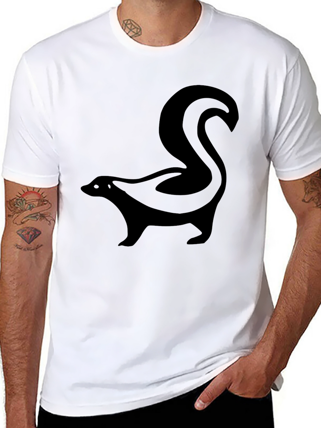 Skunk Graphic T-Shirt - Mens Black Tee