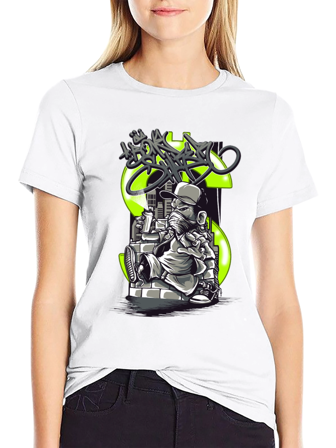 Graffiti Dollar Sign Black T-Shirt