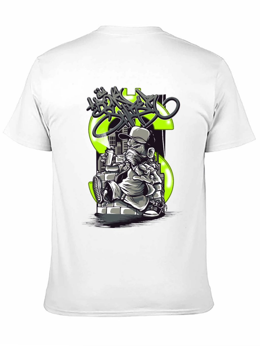 Graffiti Dollar Sign Black T-Shirt
