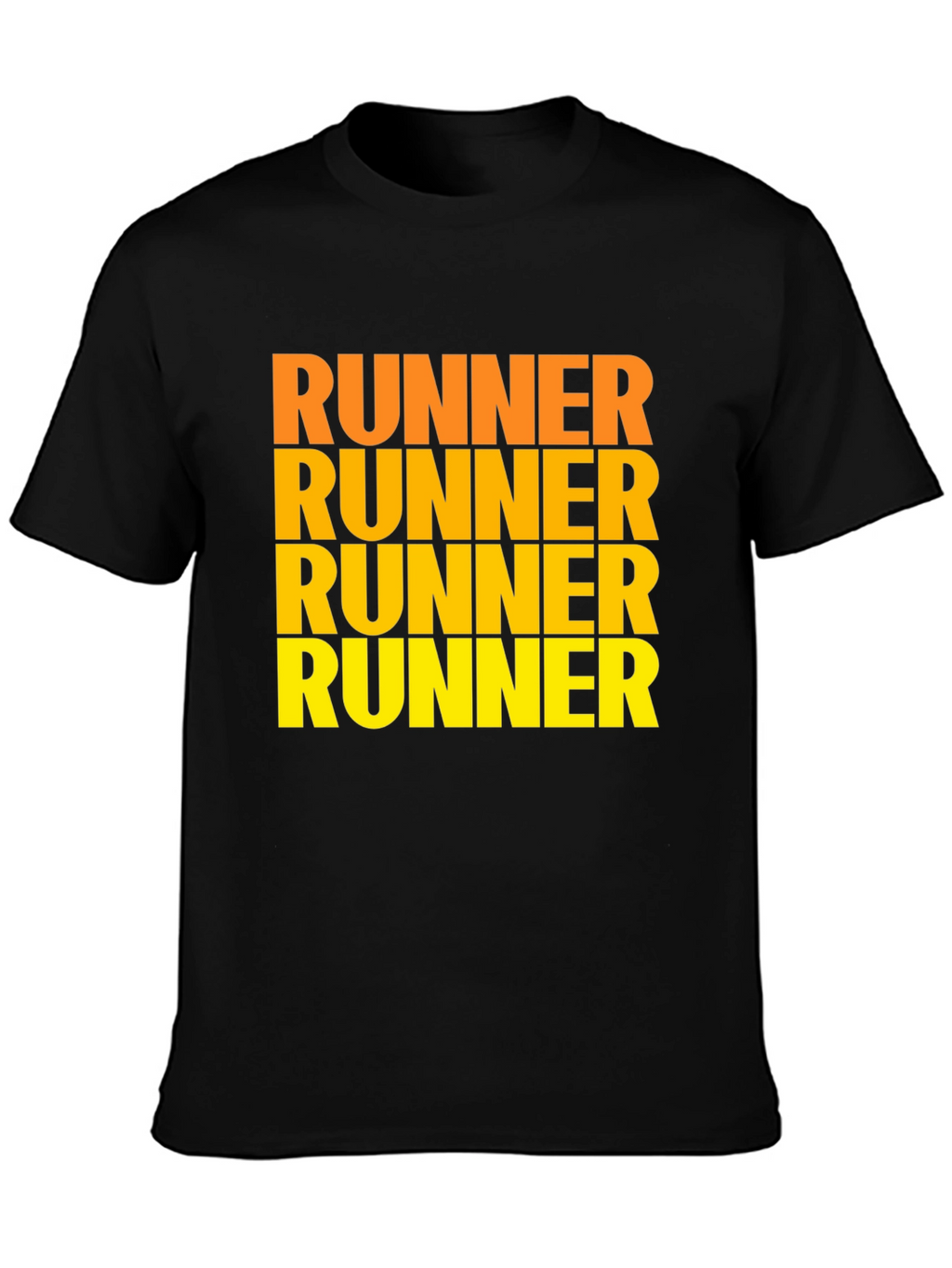 Runner Text Graphic Black T-Shirt