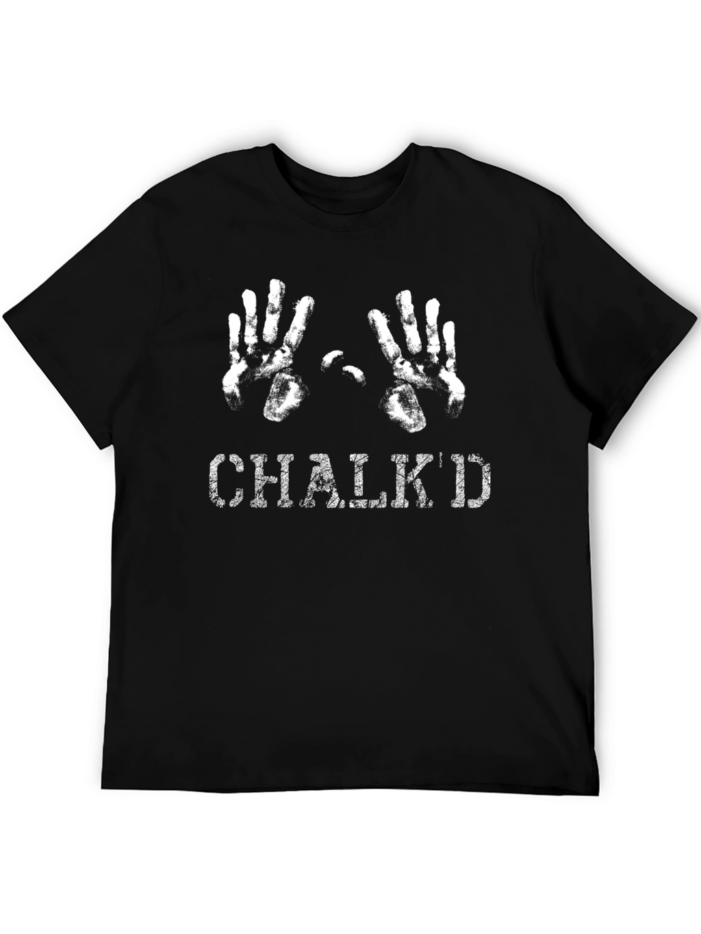 Chalkd Handprint Graphic Tee - Black Cotton T-Shirt