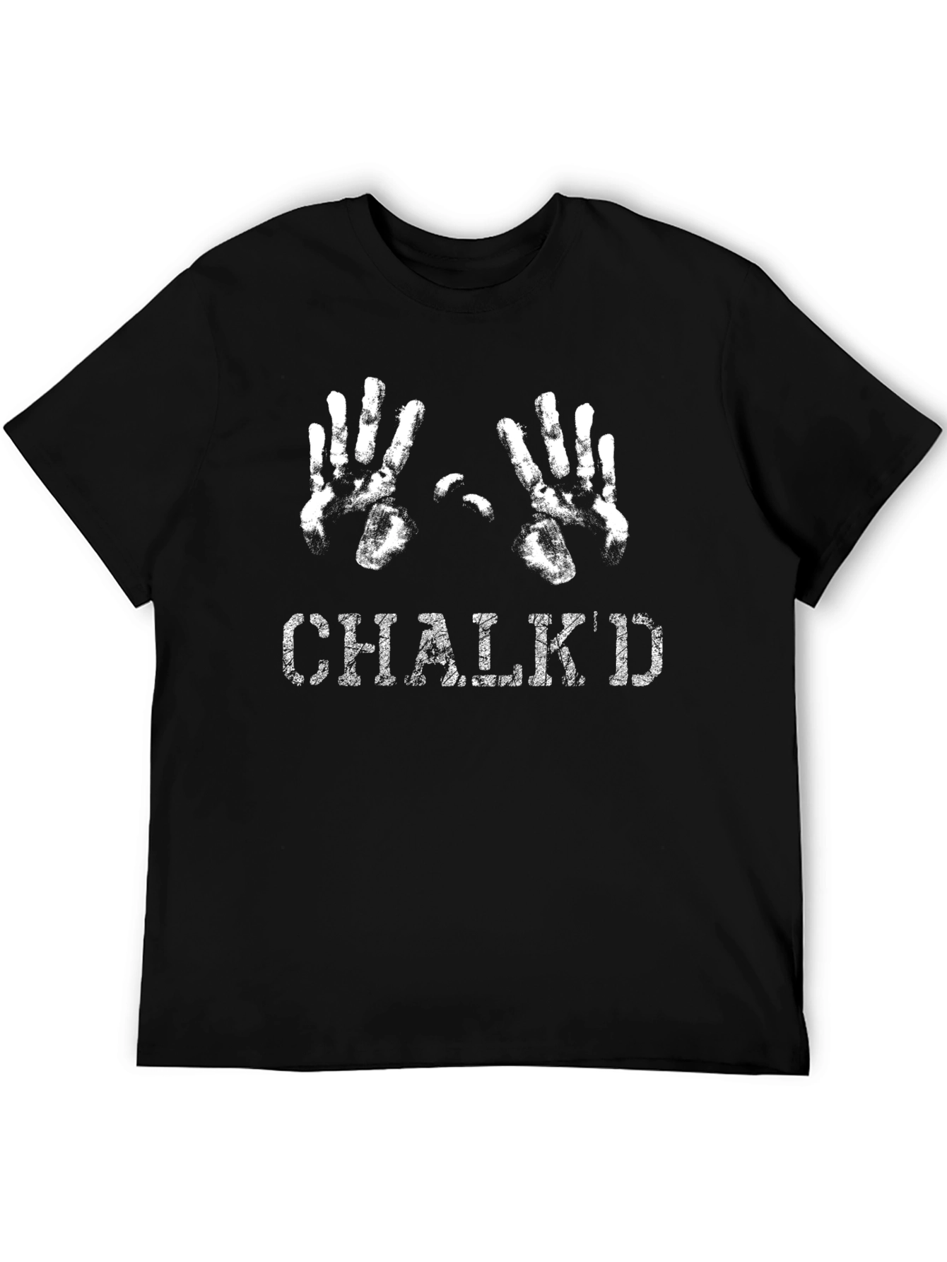Chalkd Handprint Graphic Tee - Black Cotton T-Shirt