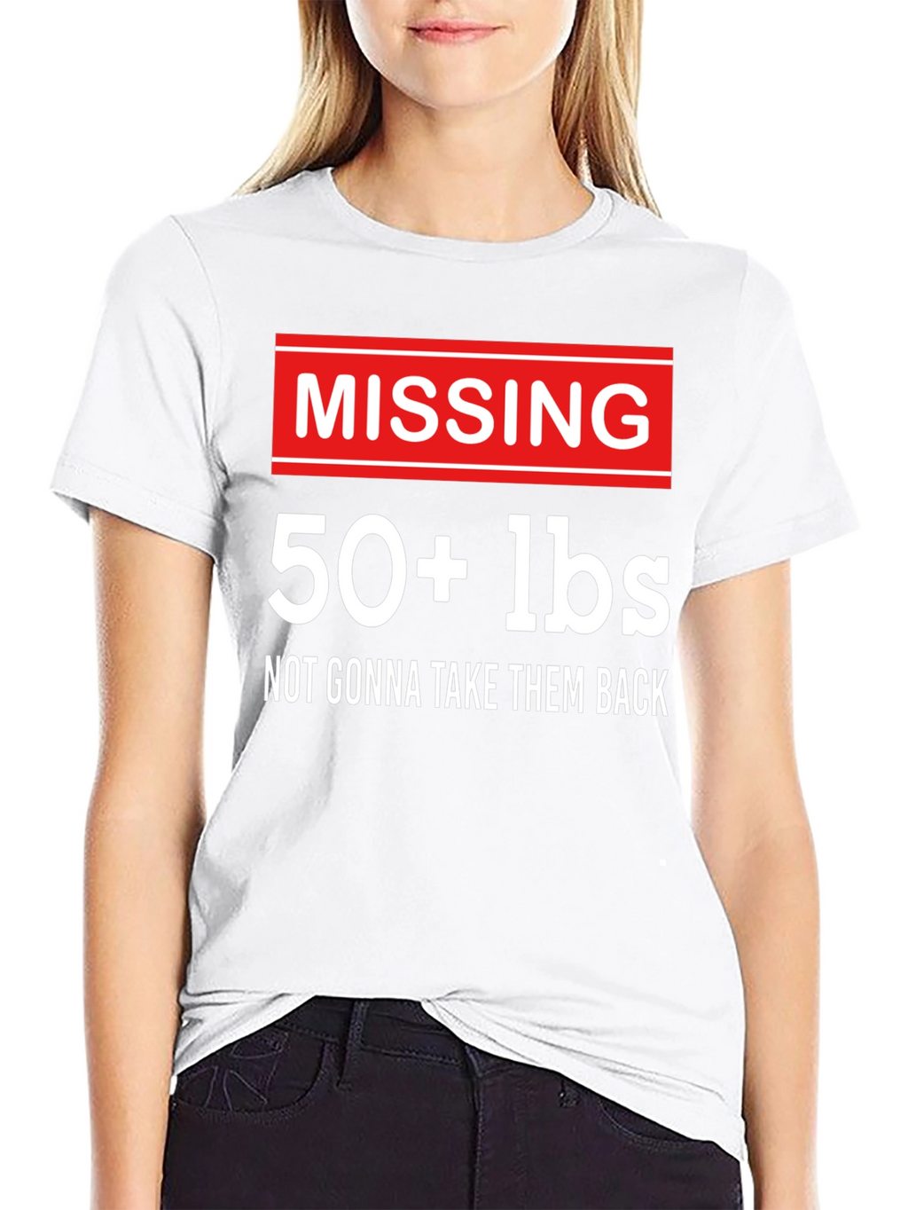 Missing 50+ lbs T-Shirt - Funny Weight Loss Tee