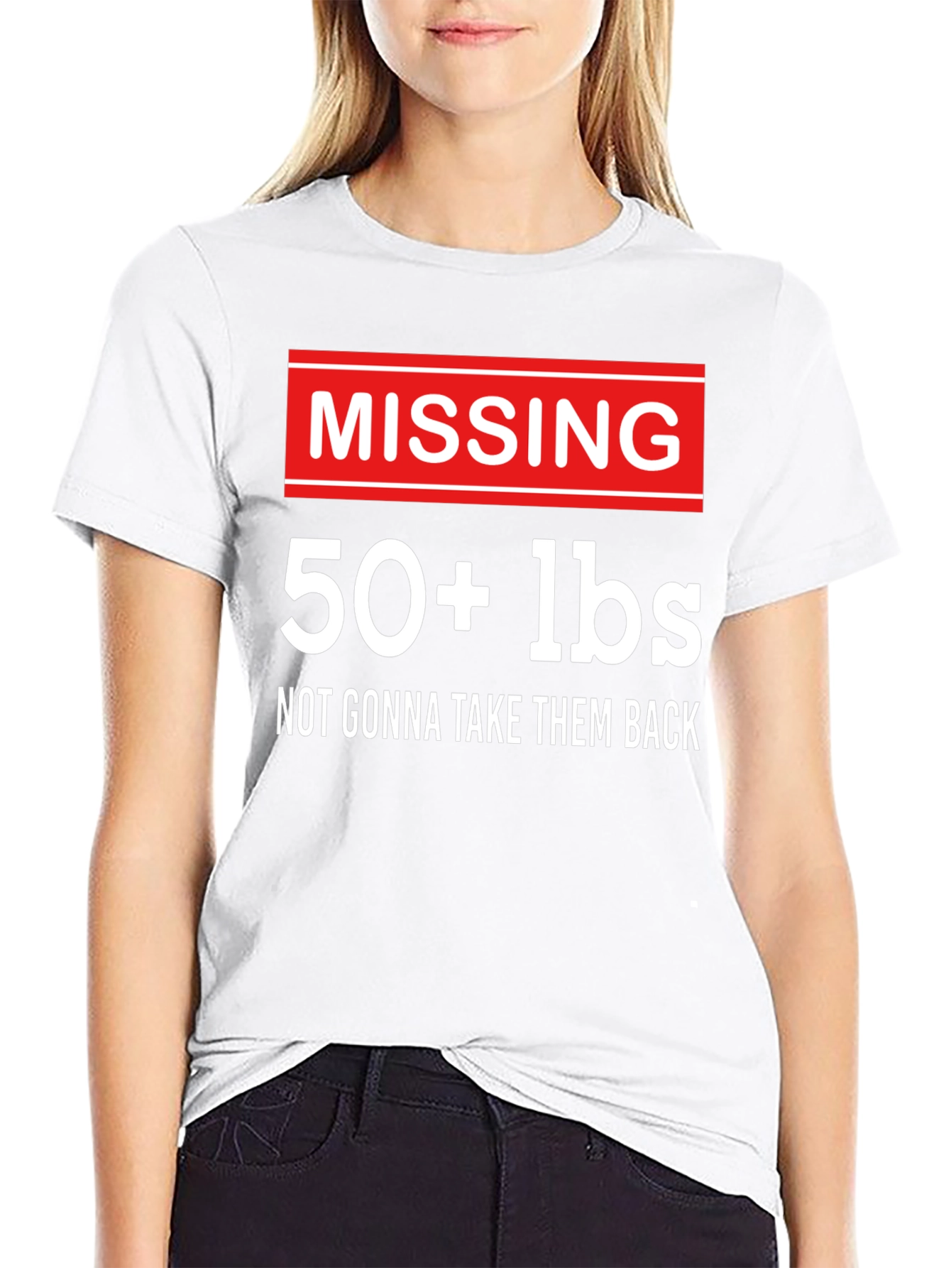Missing 50+ lbs T-Shirt - Funny Weight Loss Tee